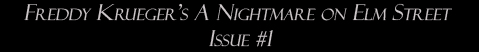 Freddy Krueger's: A Nightmare on Elm Street #1