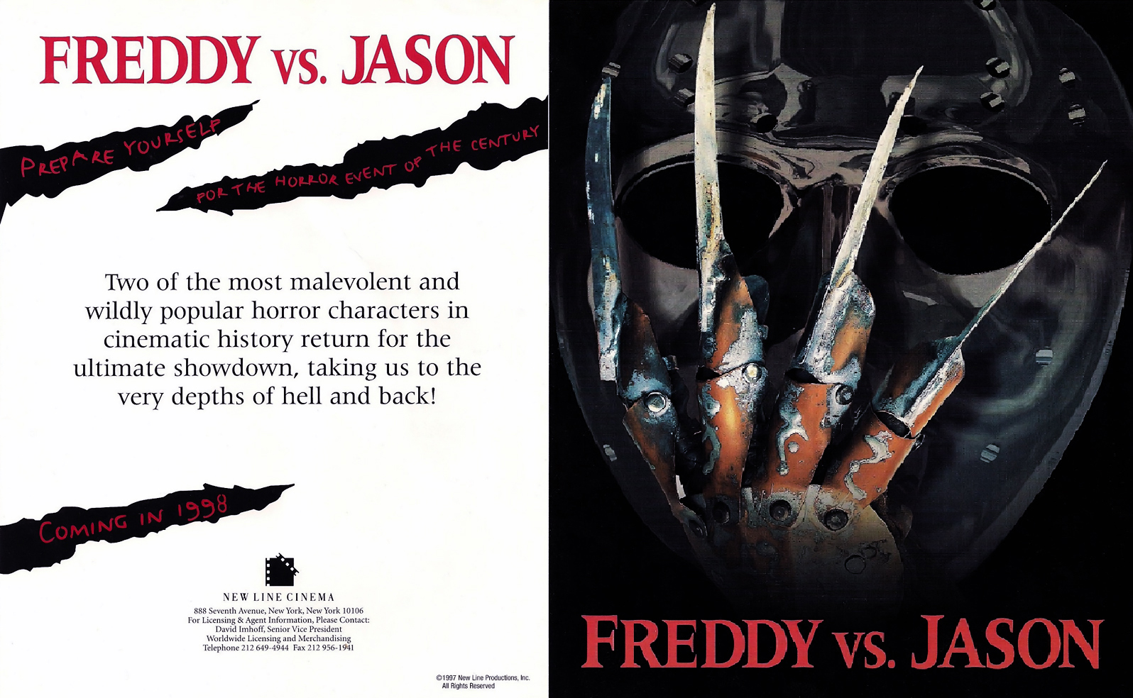 Freddy Vs Jason — Ads Nightmare On Elm Street Companion — Ultimate