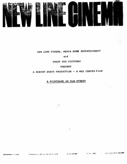 A NIGHTMARE ON ELM STREET PRESS KIT