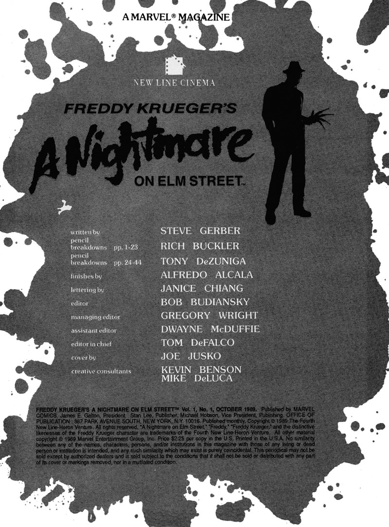 Freddy Krueger's A Nightmare on Elm Street #1 Gallery