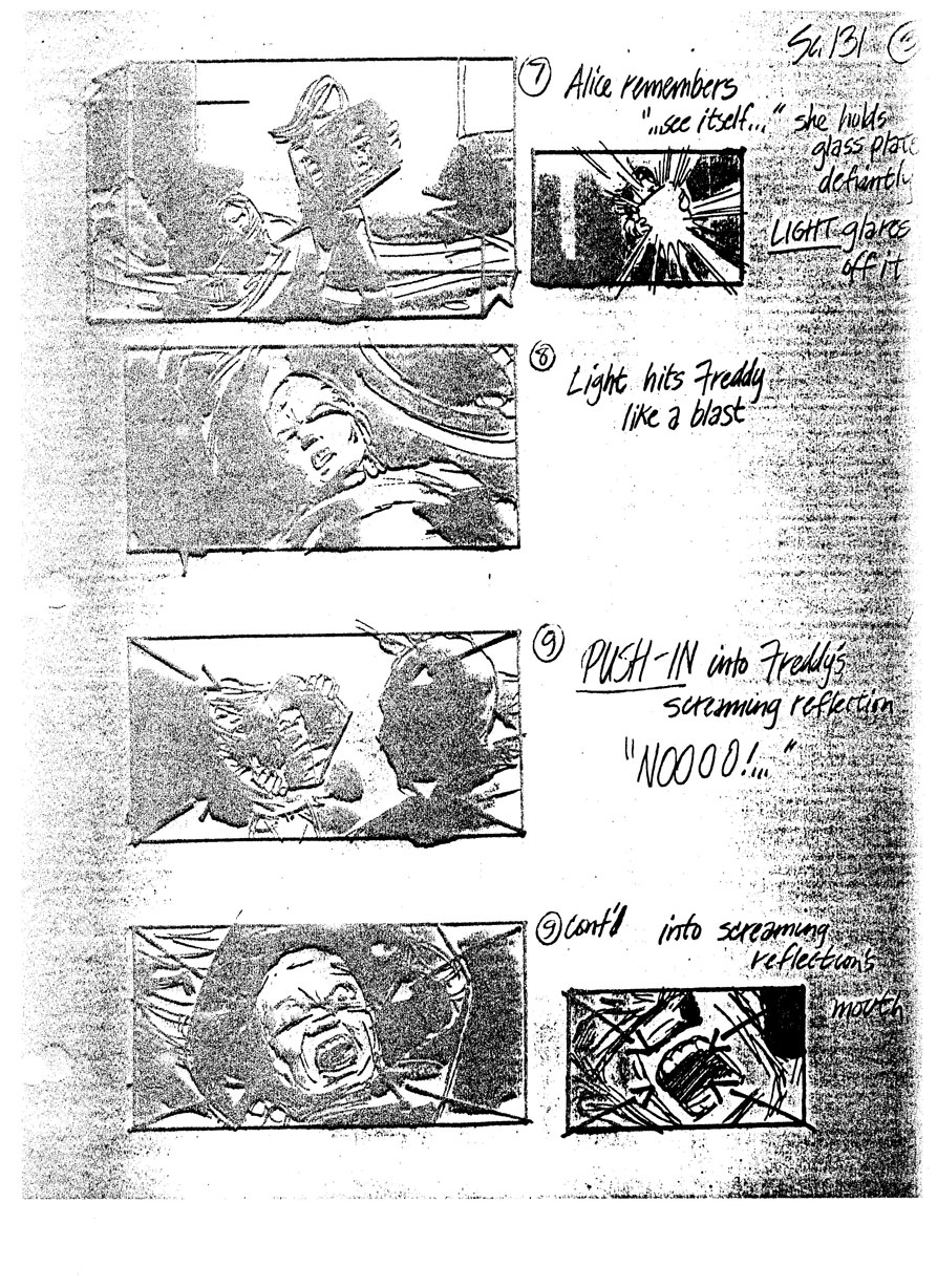 A Nightmare on Elm Street 4: The Dream Master Final Confrontation Storyboards