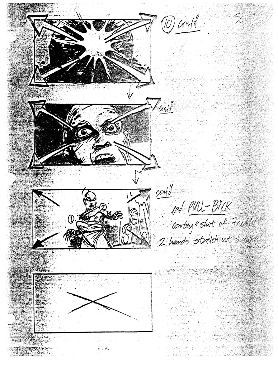 A Nightmare on Elm Street 4: The Dream Master Final Confrontation Storyboards