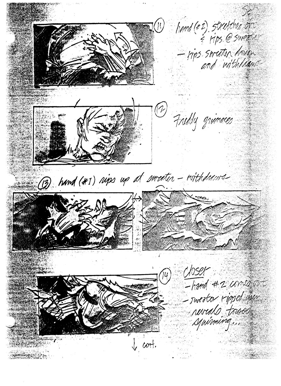 A Nightmare on Elm Street 4: The Dream Master Final Confrontation Storyboards