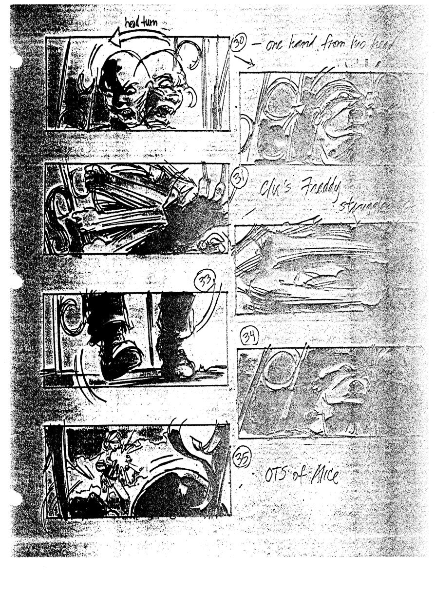 A Nightmare on Elm Street 4: The Dream Master Final Confrontation Storyboards