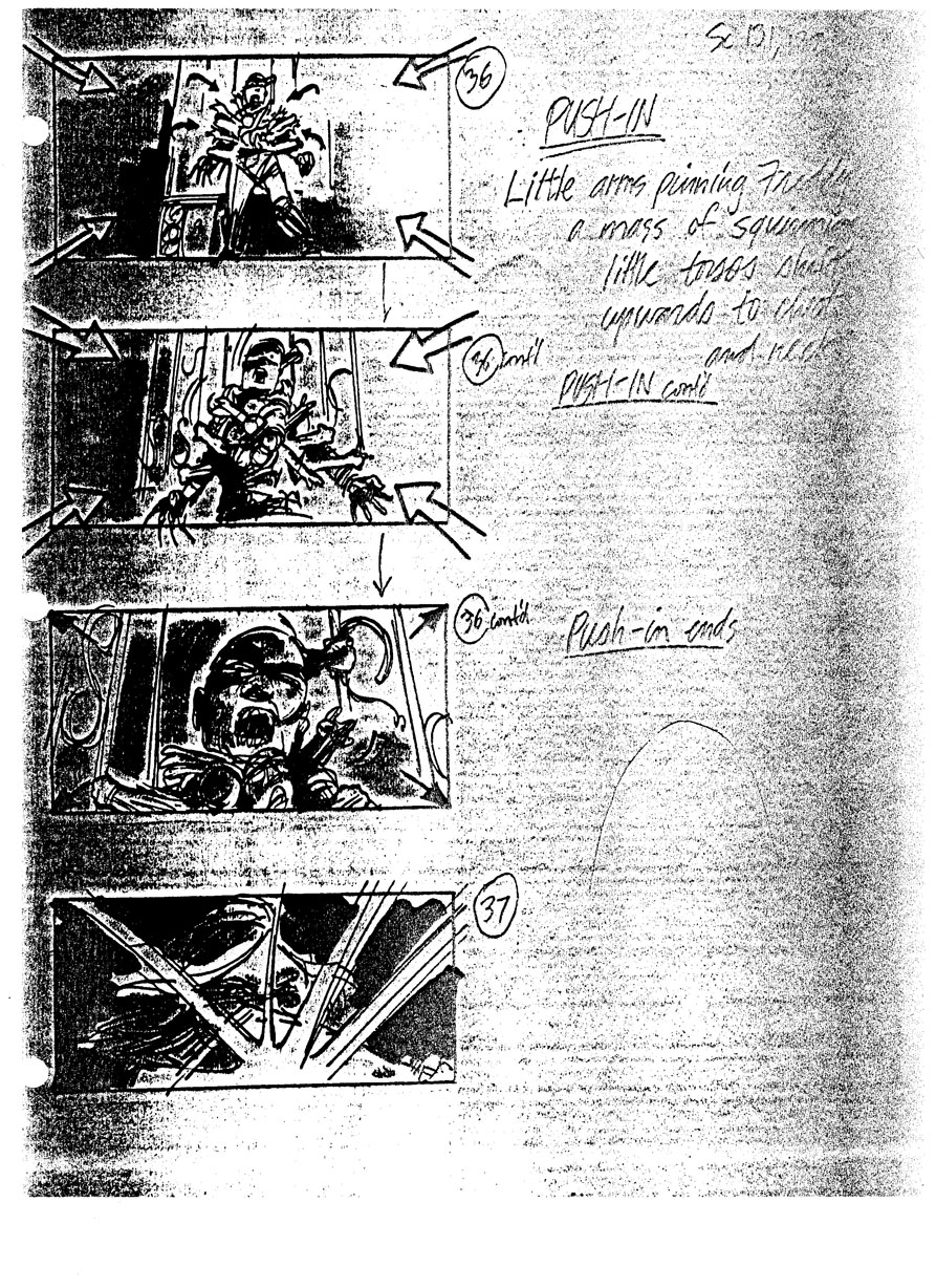 A Nightmare on Elm Street 4: The Dream Master Final Confrontation Storyboards