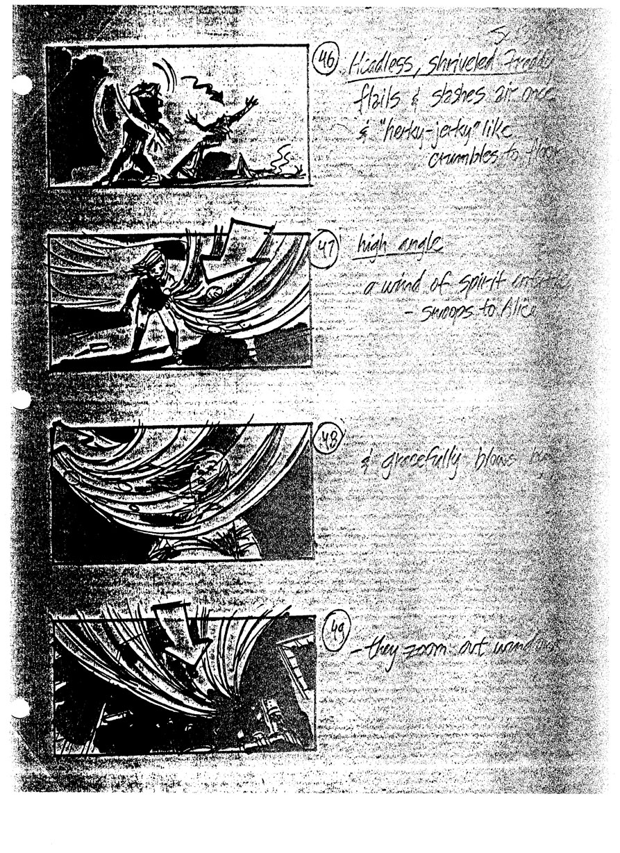 A Nightmare on Elm Street 4: The Dream Master Final Confrontation Storyboards