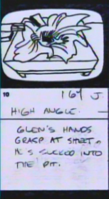 A Nightmare on Elm Street: Glen's Death Storyboards